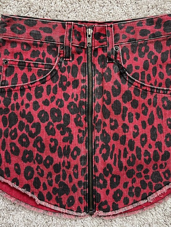 Dresses & Skirts - Carmar | Skirts | Carmar Beatrice Leopard Print Denim Skirt